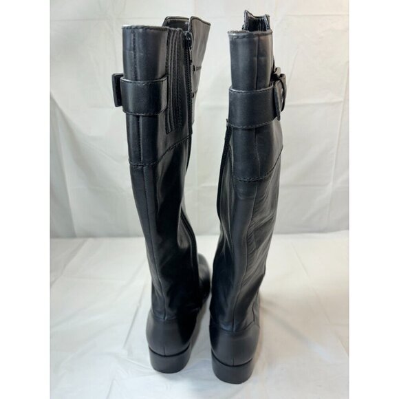 Marc Fisher Agnes Black Leather Boots Size 8.5 M - Picture 4 of 13